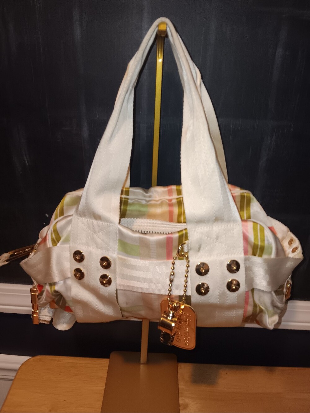 Juicy Couture Rare Htf Vintage Y2k Boston Bag With Charms